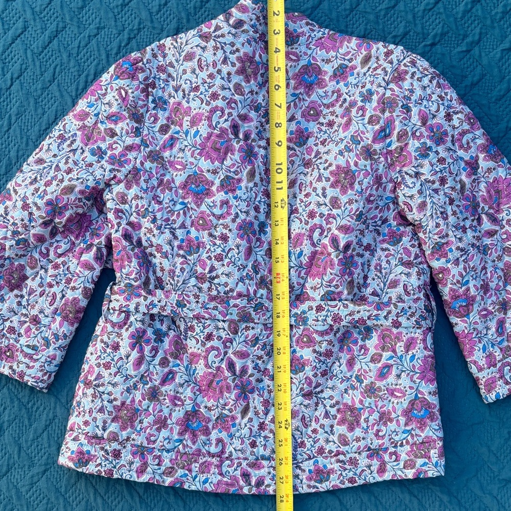 Daniel Rainn Floral Quilted Jacket - Pink and Blue Anthropologie - Picture 5 of 8